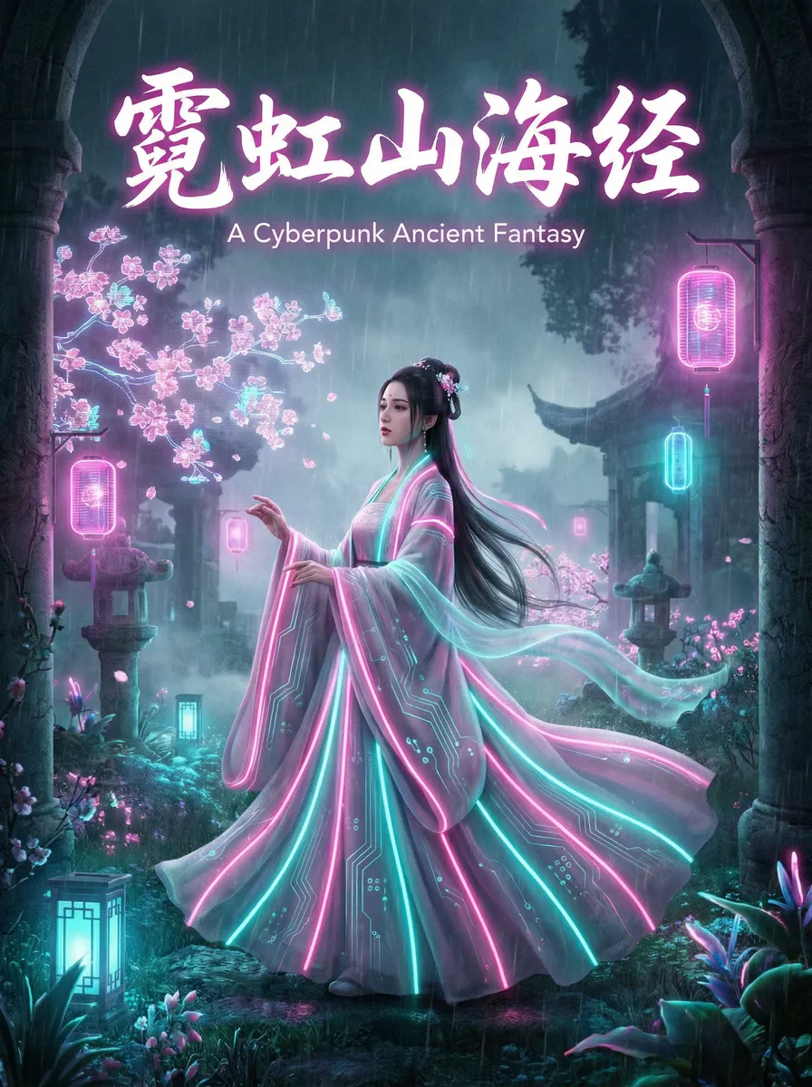 电影感官世界 古风奇缘短剧 - 霓虹山海经海报